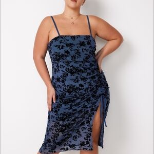 Cider Midnight Blue Velvet Dress